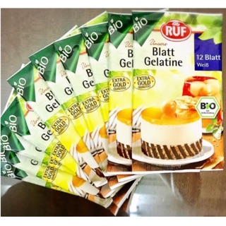 Gelatine hữu cơ Ruf dạng lá 20g (12 lá/1 gói)