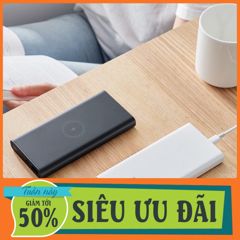 SIÊU ƯU ĐÃI Pin sạc đề phòng không dây Xiaomi 10000mAh 2019 - Sạc đề phòng tích tụ sạc không dây 10000mAh Xiaomi lite SI