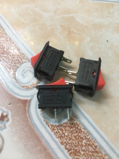 Combo 3 Công tắc 2 cực đỏ đen 6A 250VAC