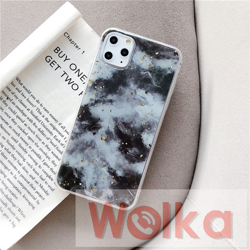 Ốp điện thoại mềm họa tiết lá vàng lấp lánh thời trang cho iPhone 6s 6 7 8 Plus 11 Pro Max X XR XSMax iPhone 12 Pro Max 12Mini | BigBuy360 - bigbuy360.vn