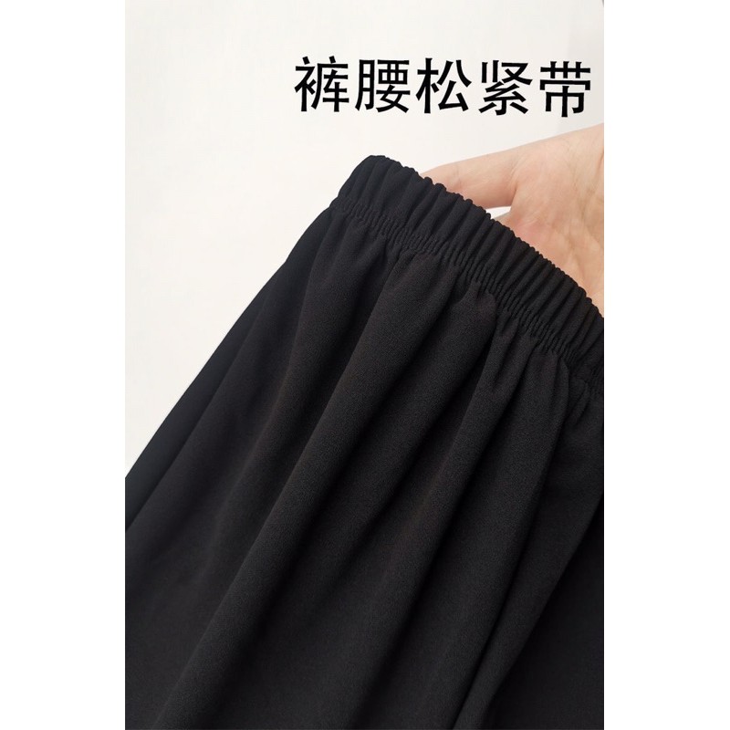 Quần đen ống rộng chun | BigBuy360 - bigbuy360.vn