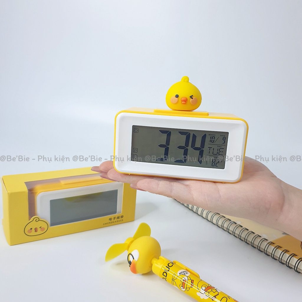 Đông hồ báo thức điện thử vịt cute, Đồng hồ Led Nomo Duck BeBie - BP501