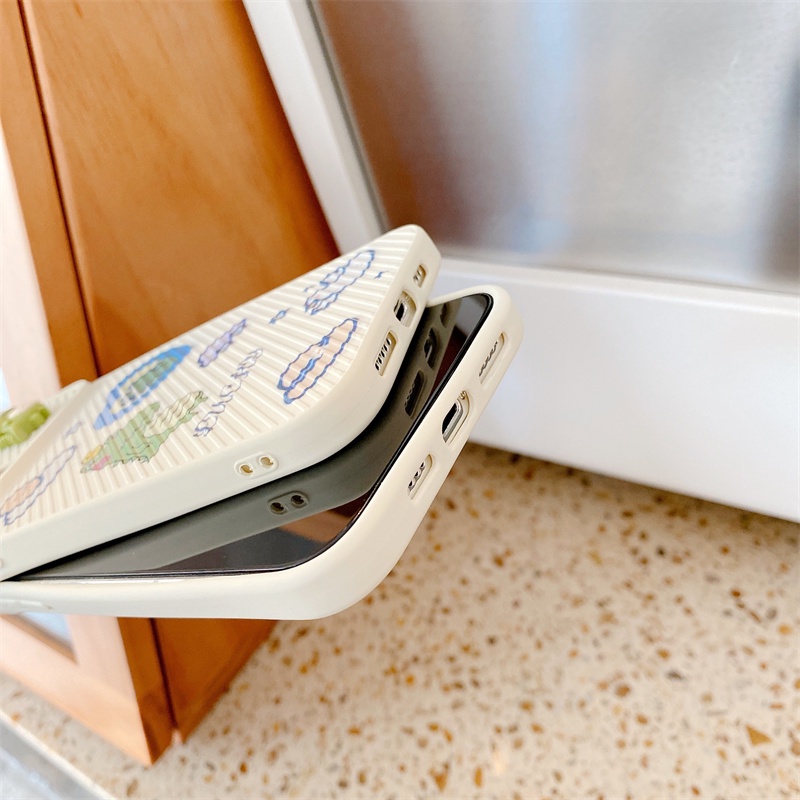 Ốp Điện Thoại Silicon Dẻo Họa Tiết Hoạt Hình Khủng Long Nhỏ Dễ Thương Chống Sốc Cho iPhone 11 12 Pro Max X XS XR XSMAX