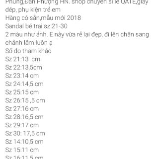 Sandal bé trai