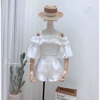 Áo trễ vai bèo tay phồng
