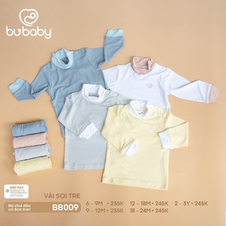 BU mẫu mới! Bộ quần áo giữ nhiệt cho các bé 6m-3y chất liệu sợi tre, cổ 3cm có cúc cài vai!