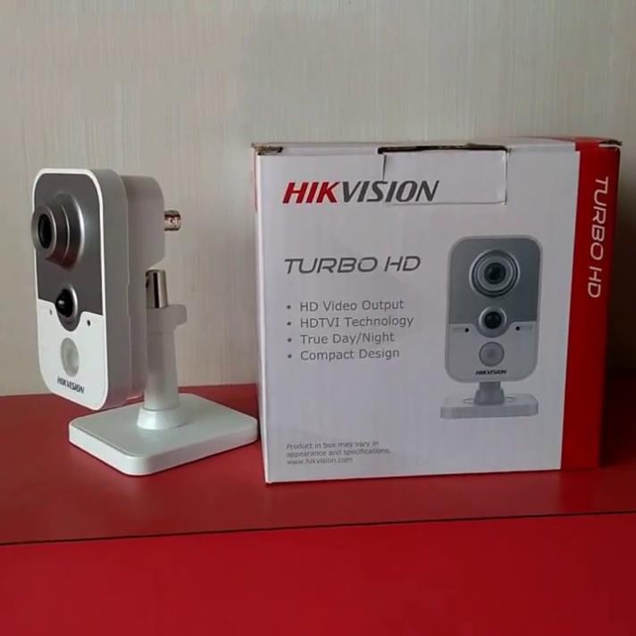 HÀNG CHÍNH HÃNG_Camera HDTVI cube 2MP DS-2CE38D8T-PIR- tích hợp cảm biến PIR + đèn + cổng báo động_BH 24 THÁNG