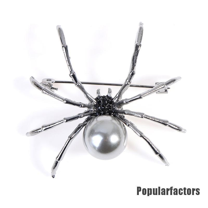 1 Ghim Cài Áo Hình Nhện Đính Ngọc Trai Nhân Tạo