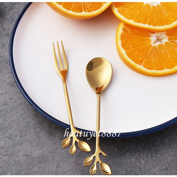 Thìa muỗng cà phê inox mạ vàng