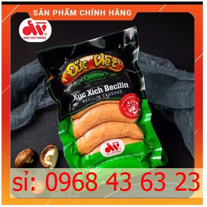 Xúc Xích Beclin Đức Việt, Xúc Xích Cao Cấp Chuẩn Vị Đức. Gói 5 cây / 500g, (Chỉ giao HCM)