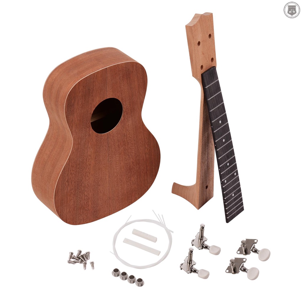 Bộ Dụng Cụ Chỉnh Dây Đàn Ukulele Bằng Gỗ Trơn 21 Inch Diy