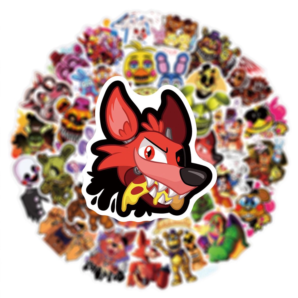 3styles 50Pcs Five Nights at Freddy's FNAF Security Breach Graffiti Sticker For Phone Luggage