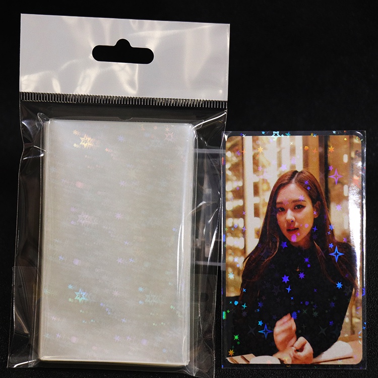 [KHUYẾN MÃI TẶNG QUÀ] Hologram Sleeve có sẵn bọc bảo vệ đựng card, thẻ bài 58x89mm - Hologram Cầu vồng, Sao, Kim Cương