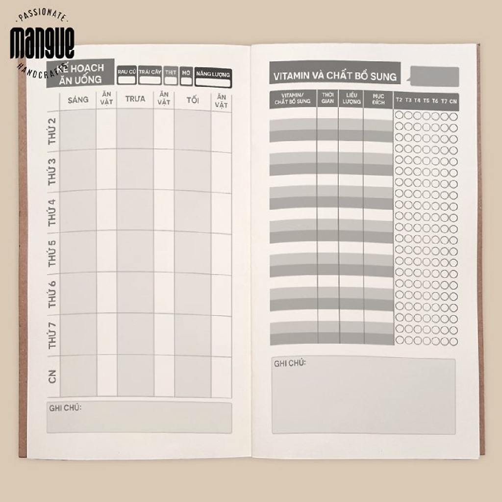 Sổ Planner - Sổ "Khỏe Đẹp Khỏe Đều"