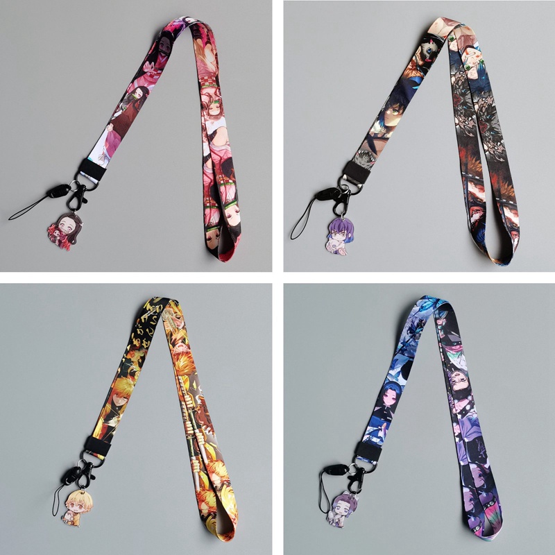 Dây Đeo Điện Thoại / Móc Khóa / Thẻ ID Họa Tiết Anime Demon Slayer Kimetsu No Yaiba