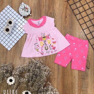 Bộ babydoll bé gái mặc nhà