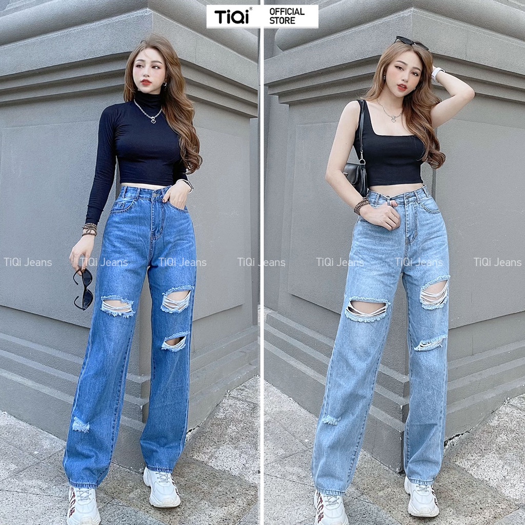 Quần jean ống rộng nữ cao cấp hack dáng TiQi Jeans B2-1941 | WebRaoVat - webraovat.net.vn