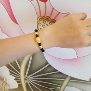 Vòng tay charm đầu Phật bạc