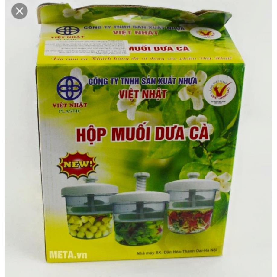 SẴN HÀNG- Hộp muối dưa cà  Việt Nhật loại 5Lit - hộp đựng muối dưa cà ngon miệng tiện lợi . LG11