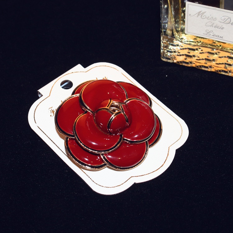 Ghim cài áo hình hoa trà thời trang dành cho nữ