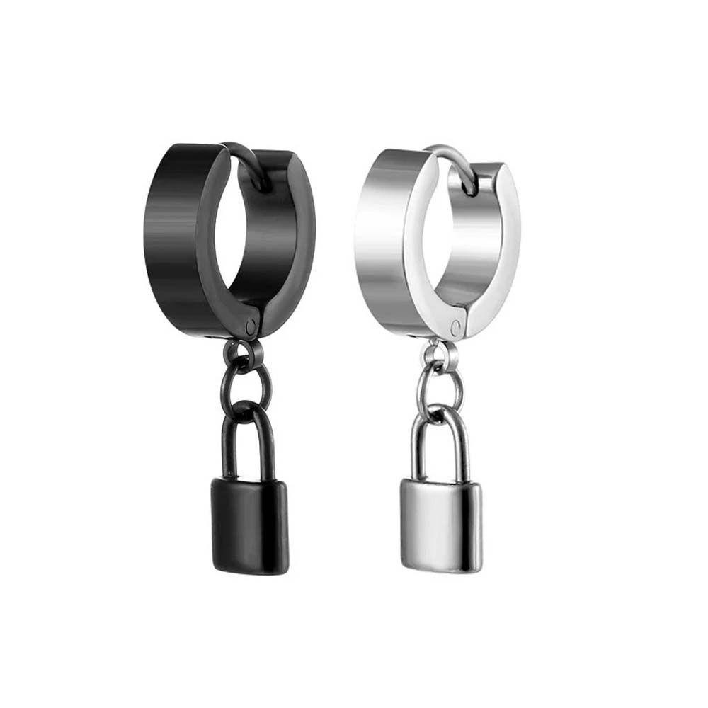 Bông Tai Dạng Vòng Bằng Thép Không Gỉ Họa Tiết Lông Rắn / Lông Vũ Thời Trang Cho Nữ