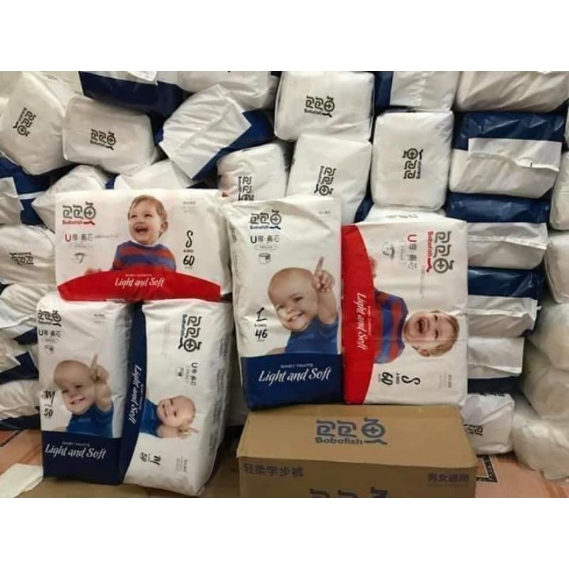 combo 3 bịch bỉm bobofish nội địa Trung dán/quần S120/M96/L90/Xl84