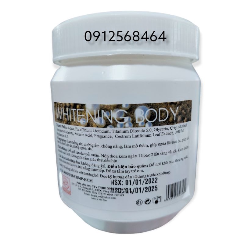Kem Whitening Body Kem Dưỡng Trắng Da Toàn Thân Trinh Nữ Hoàng Cung