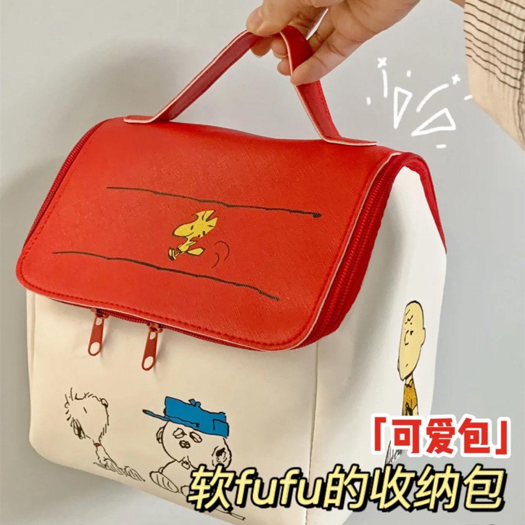 Túi Đựng Hộp Cơm Trưa Giữ Nhiệt In Họa Tiết Hoạt Hình Snoopy Dễ Thương Dung Tích Lớn Phong Cách Nhật Bản