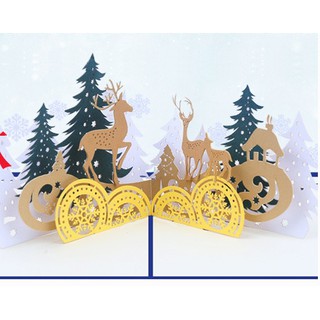 [ HCM ] Thiệp nổi hình cây thông noel 3D chúc mừng giáng sinh đẹp mắt ý nghĩa - 3D1