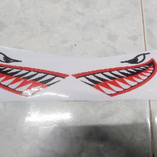 Tem Decal Hàm Răng  Dán Xe Giá Rẻ