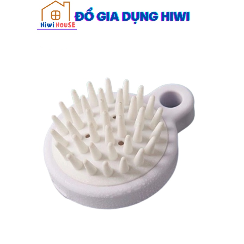 Lược Gội Đầu Silicon Massage Xuất Nhật Màu Trắng
