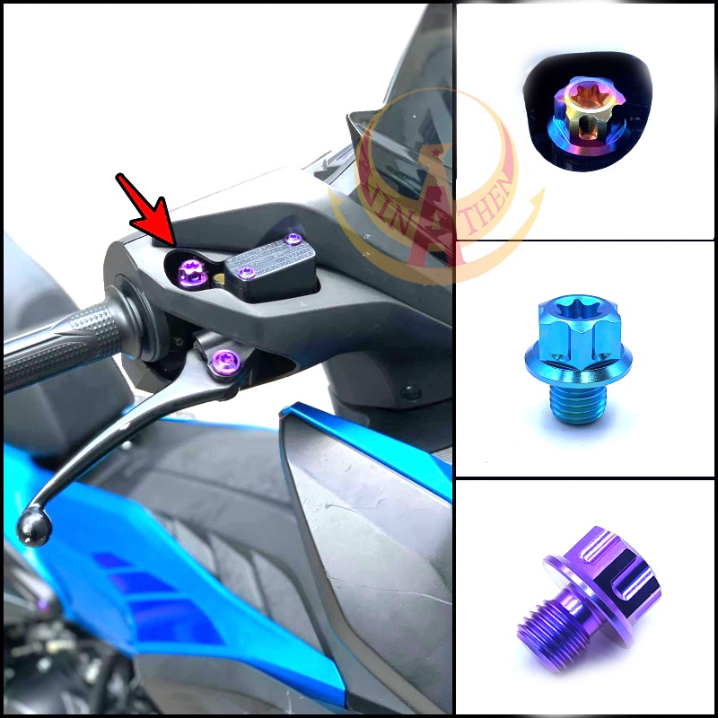 Ốc chân gương Titan Gr5 SALAYA lắp Wave, Dream, Sirius, Exciter, Winner