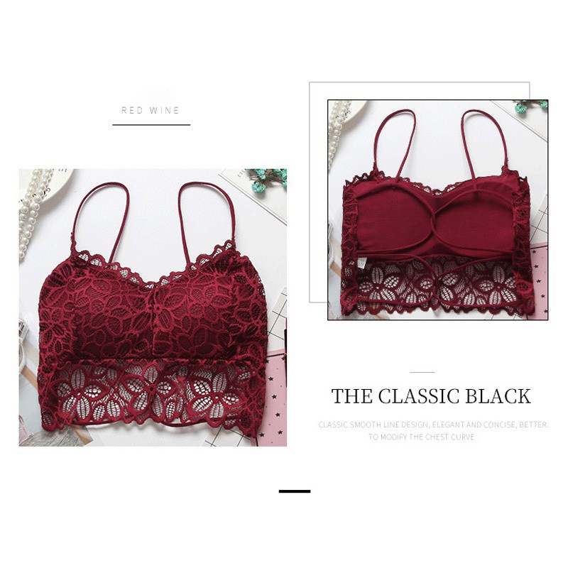 Áo ngực AOWEINISI phối ren thời trang quyến rũ dành cho nữ