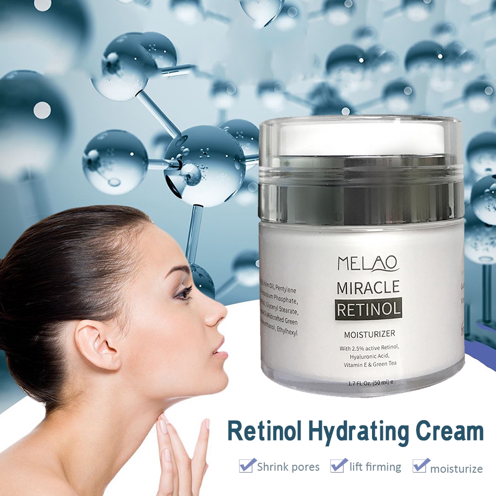 *COD 2.5% Retinol Moisturizer Cream Hyaluronic Acid Anti Aging Reduces Wrinkles Fine Lines Day Night Retinol Cream ifashion.vn