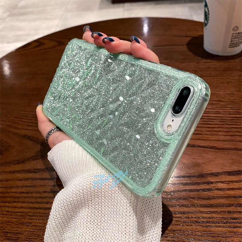 Ốp Điện Thoại Silicon Mềm Trong Suốt Lấp Lánh Chống Sốc Cho iPhone 6 6s 7 8 Plus SE 2022 2020 X XR Xs Max