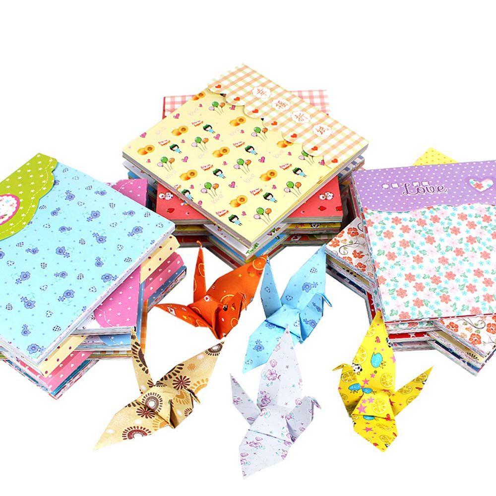 Set 72 Giấy Gấp Origami Họa Tiết Hoa / Ngôi Sao / Hình Vuông Trang Trí Sổ Tay
