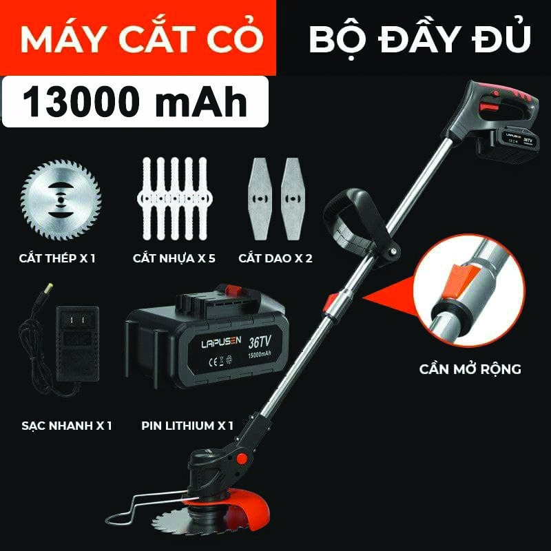 Máy cắt cỏ cầm tay X2000, Máy tỉa cây đa năng nhỏ gọn tích hợp chíp quản lý điện năng thông minh đảm bảo an toàn