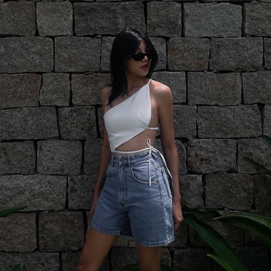 Áo dây trắng croptop hở lưng sexy Lix Top - Áo dây trắng croptop