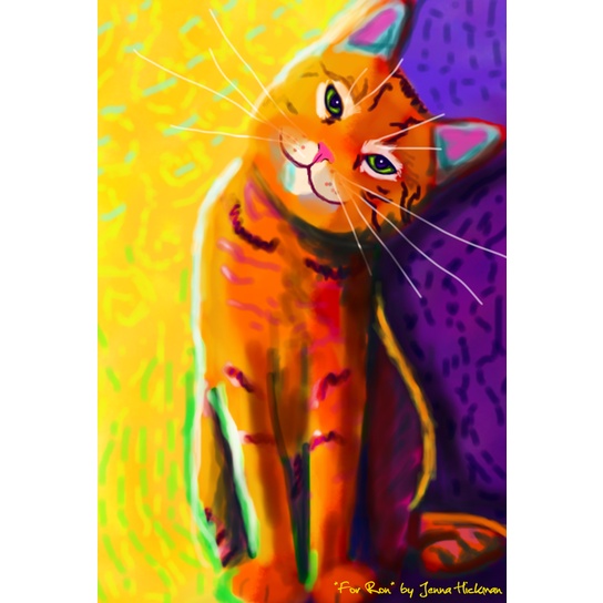 Bộ tranh đính đá 5D họa tiết chú mèo độc đáo kích thước 30x40cm DIY dùng trang trí