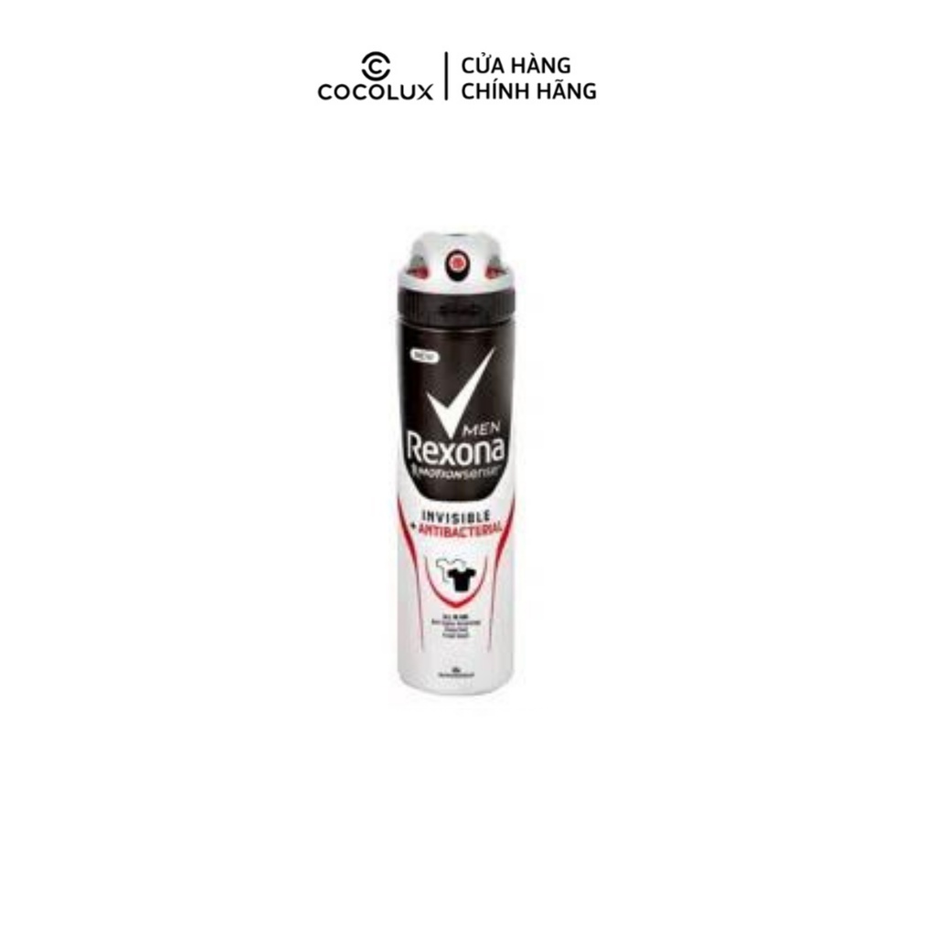 Xịt Khử Mùi Rexona Men Invisible &amp; Antibacterial 150ml