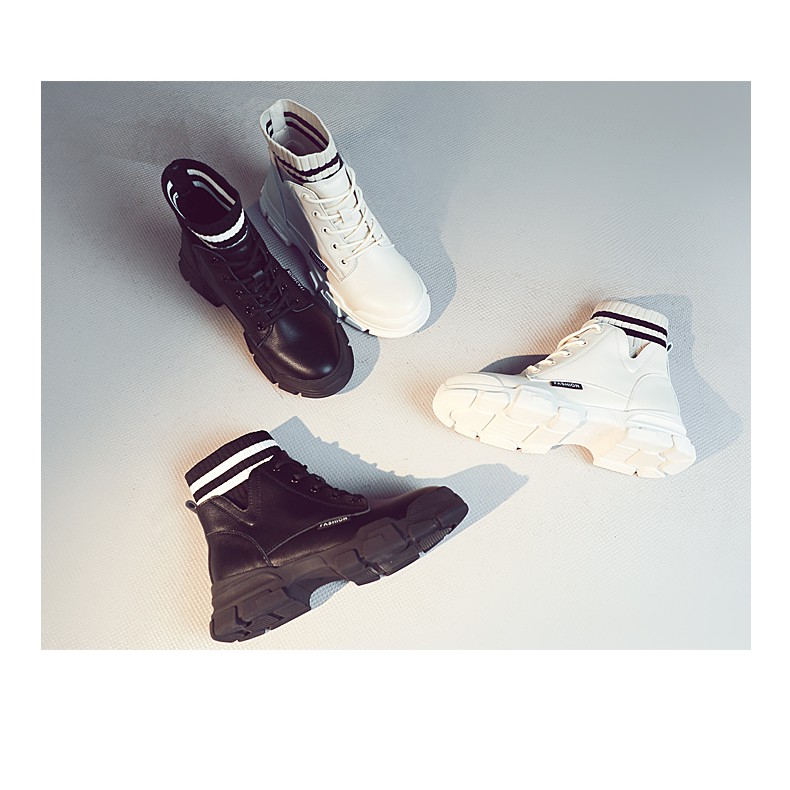 Giày Bốt Phong Cách Anh Quốc Cổ Cao Đế cao 3.5cm