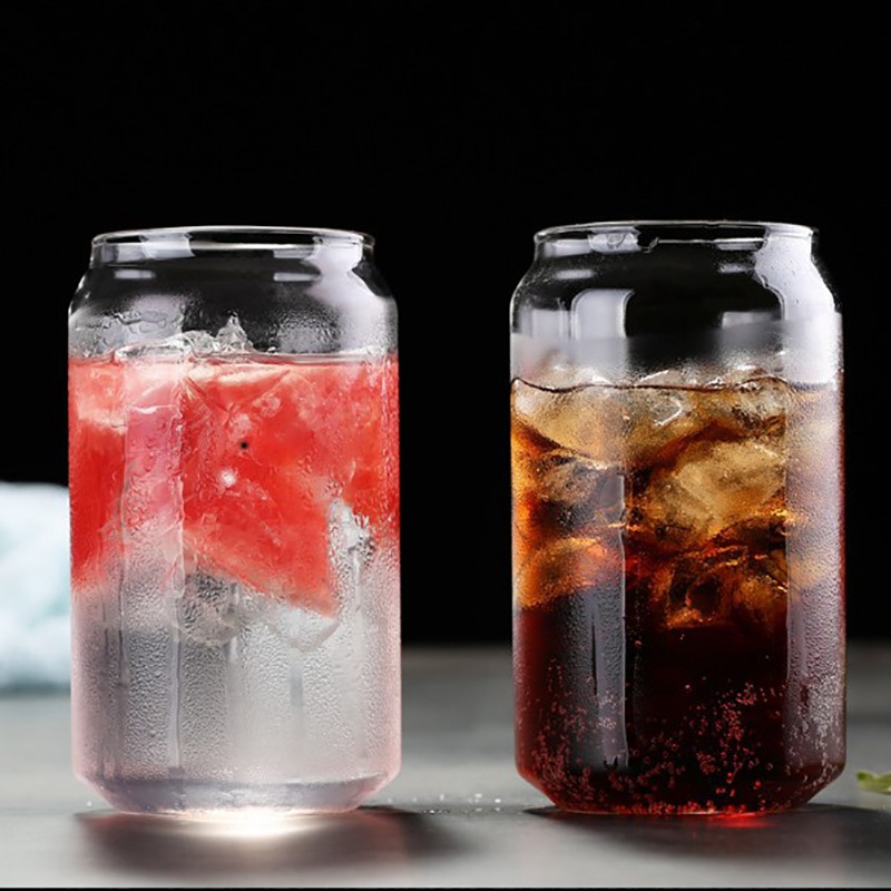 Set 4 Ly Thủy Tinh Uống Nước Trái Cây / Bia / Nước Ép Thiết Kế Đơn Giản Thời Trang