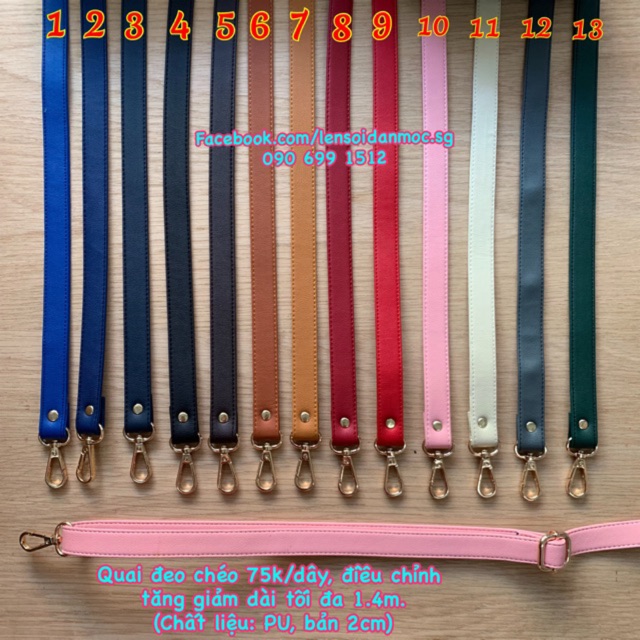 [Mã FASHIONT4WA2 giảm 10K đơn 50K] PK túi: quai đeo túi xách bằng da simili