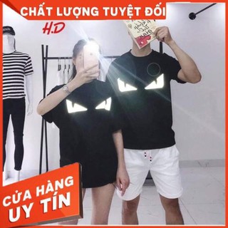 Áo thun hình fendi phản quang unisex