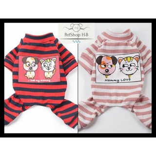 Áo chó mèo thú cưng mẫu pijama 4 chân
