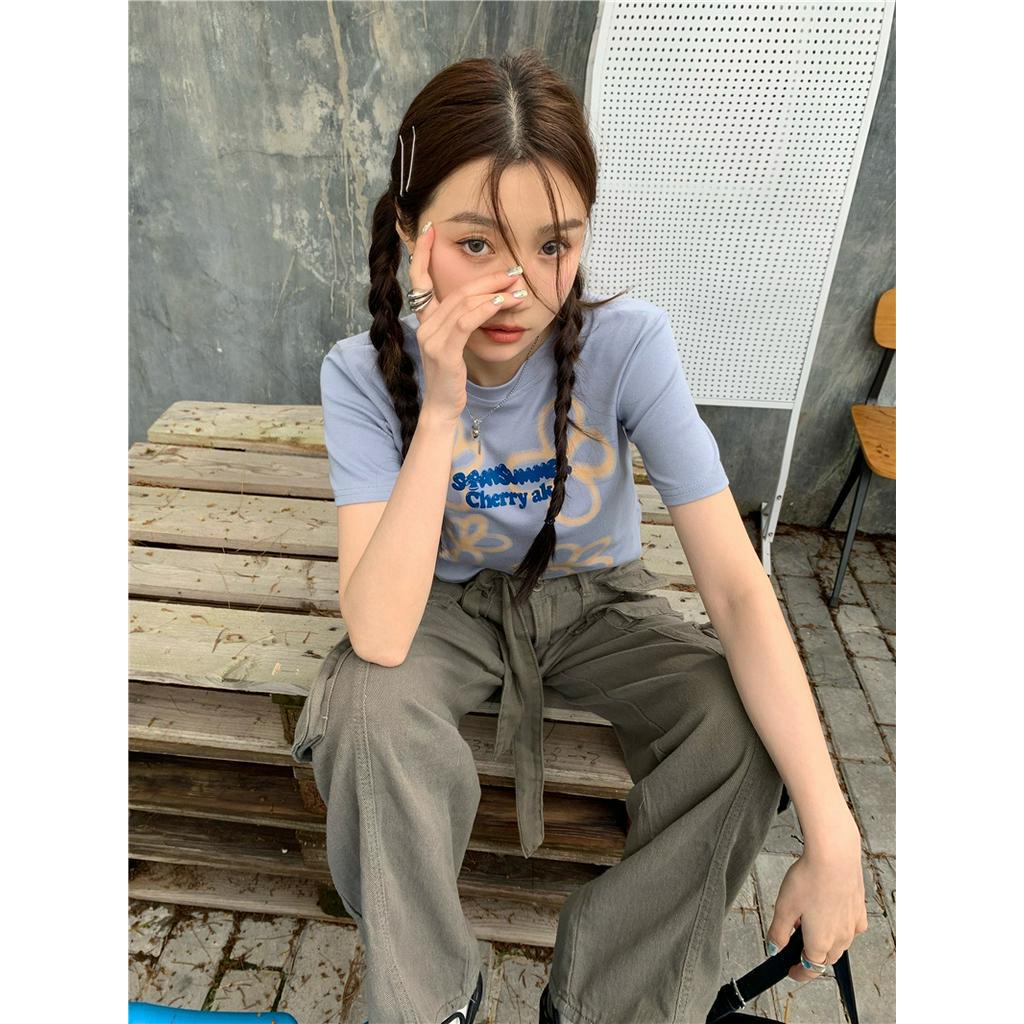 Áo Thun Nữ Ngắn Tay In Hoa 51277