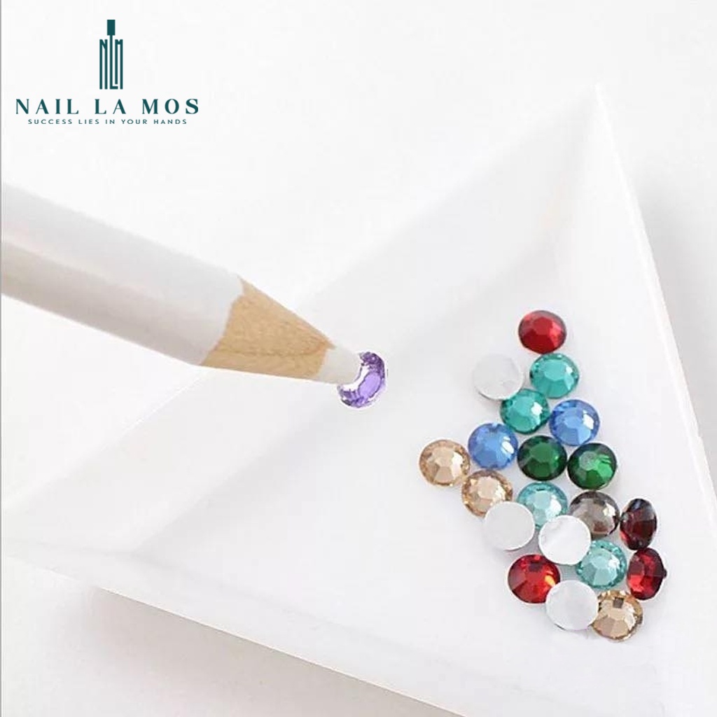 Khay nhựa hình tam giác đựng đá/charm/hoa bột/phụ kiện nail chuyên dụng