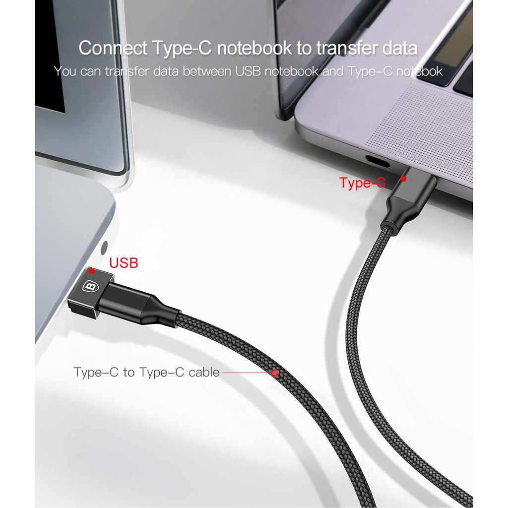 Đầu chuyển adapter USB otg Type A sang USB Type C tốc độ cao Baseus