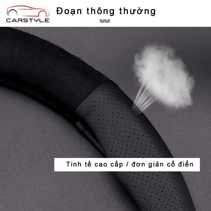 Mercedes Benz Bọc vô lăng lông da bò thật ô tô cao cấp đẹp W204 W205 W210 W211 W212 W203 W176 W213 CLA GLA SLC C E 200 300 260 Vô Lăng Xe Ô tô