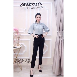 Aó Kiểu Xếp Ly Cổ Tay Lỡ Thiết Kế CRAZYTEEN (AC0220)